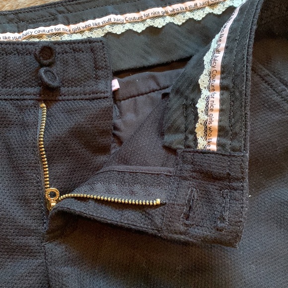 JUICY COUTURE Y2K Black Walking Shorts Bermuda Preppy Streetwear Neutral - Picture 3 of 9